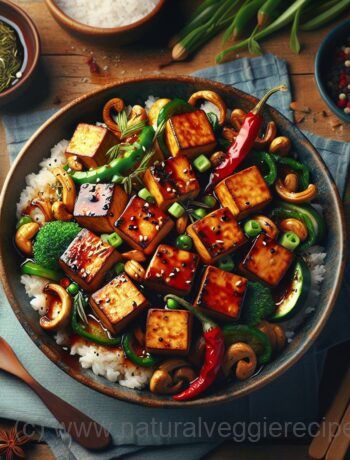 Sizzling Vegan Spicy Teriyaki Tofu Delight