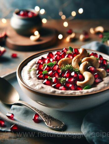 Silky Vegan Cashew Cream with Pomegranate Jewels